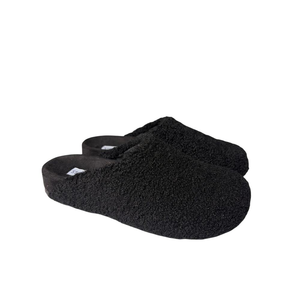 Steve Madden black Vessel Vesa faux fur slide slippers Size 6 NEW with box